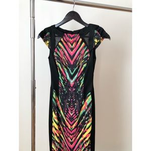 Karen Millen Pop of Colour Abstract Print Dress